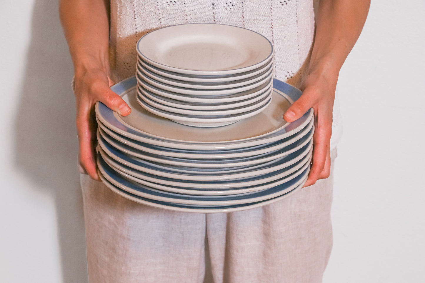 Striped Dinner & Salad Plates
