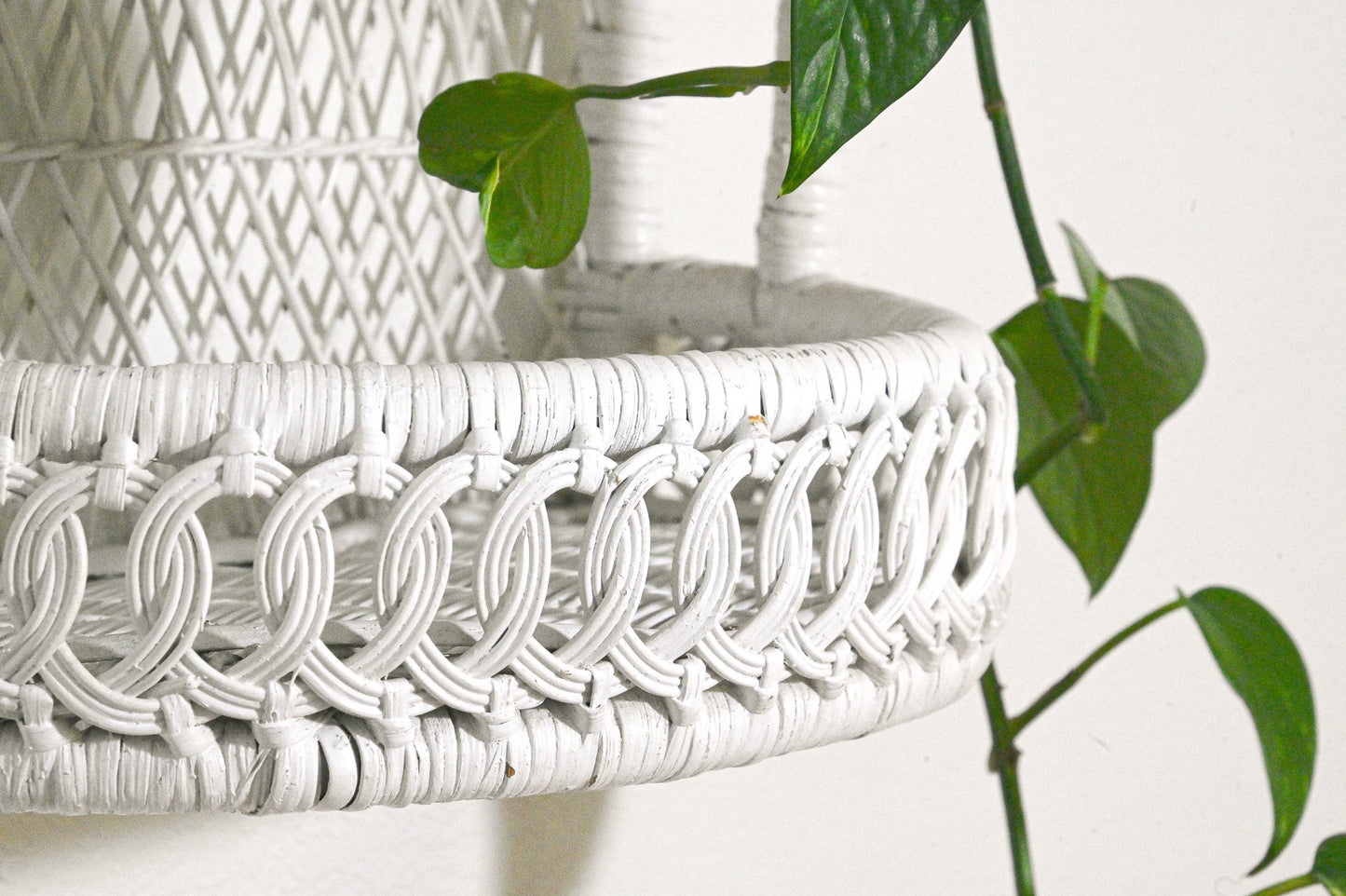 White Wicker Shelf