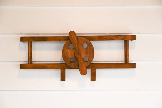 Wooden Airplane Shelf